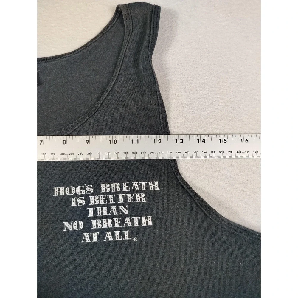 Vintage Fruit Of The Loom Tank Top Mens XL Black Hog's Breath Saloon Key West